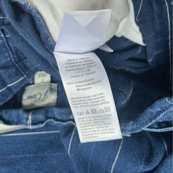 J.Crew Paper-bag pant in indigo stripe - Picture 6 of 8